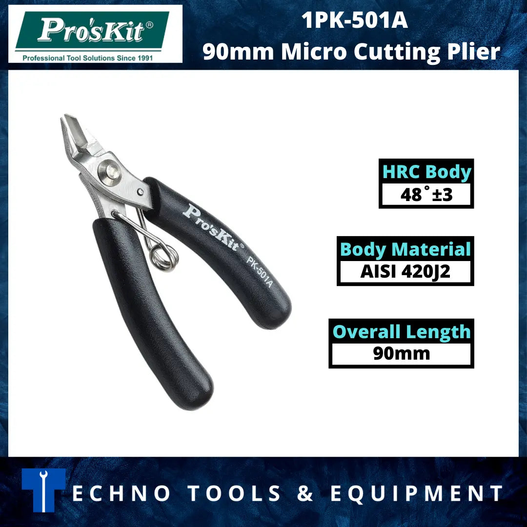 PRO'SKIT 1PK-501A 90mm Micro Cutting Plier – Techno Tools & Equipment