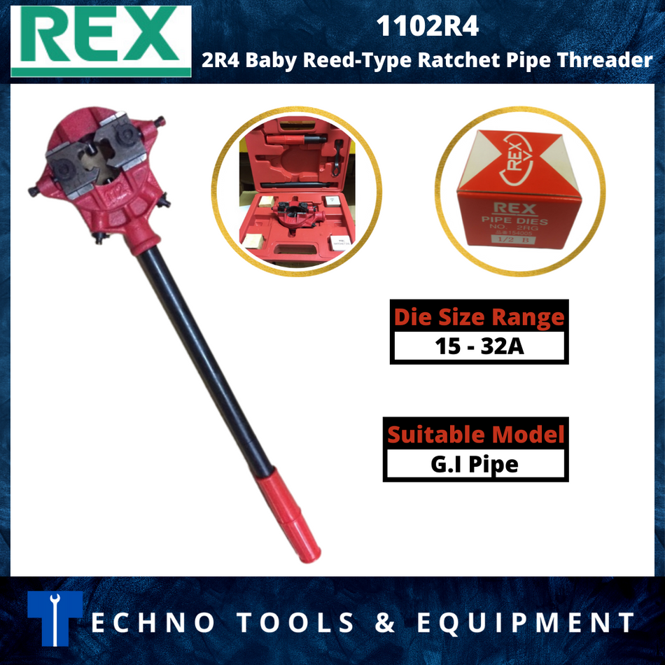 REX 1102R4 2R4 Baby Reed-Type Ratchet Pipe Threader