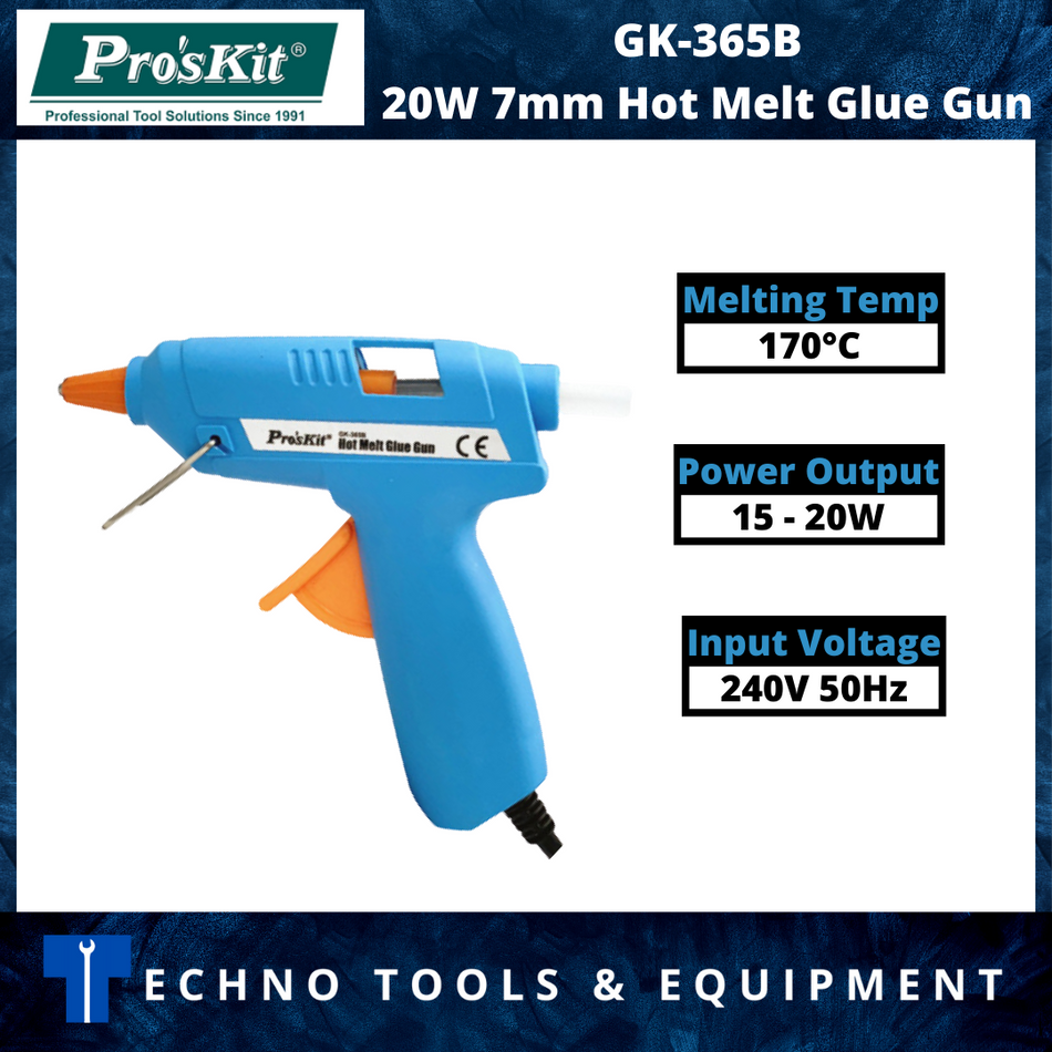PRO'SKIT GK-365B 20W 7mm Hot Melt Glue Gun