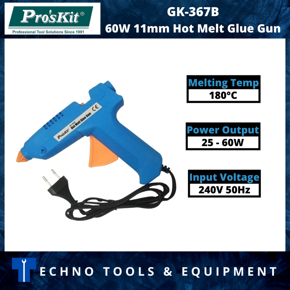 PRO'SKIT GK-367B 11mm 60W Hot Melt Glue Gun