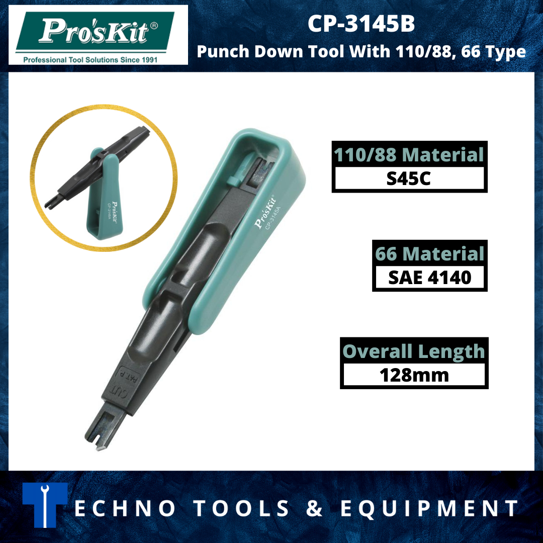 PRO'SKIT CP-3145B 128mm Punch Down Tool With 110/88, 66 Type