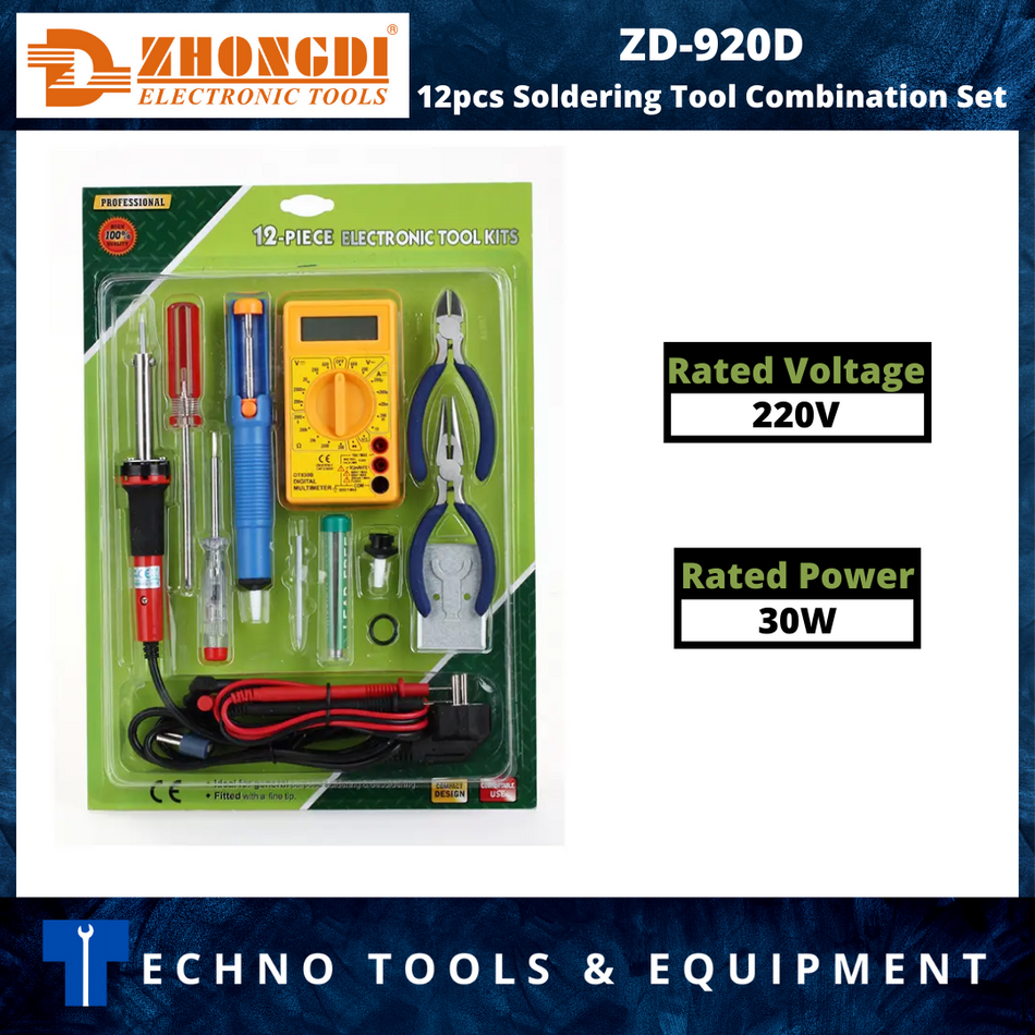 ZHONGDI ZD-920D 12pcs Soldering Tool Combination Set