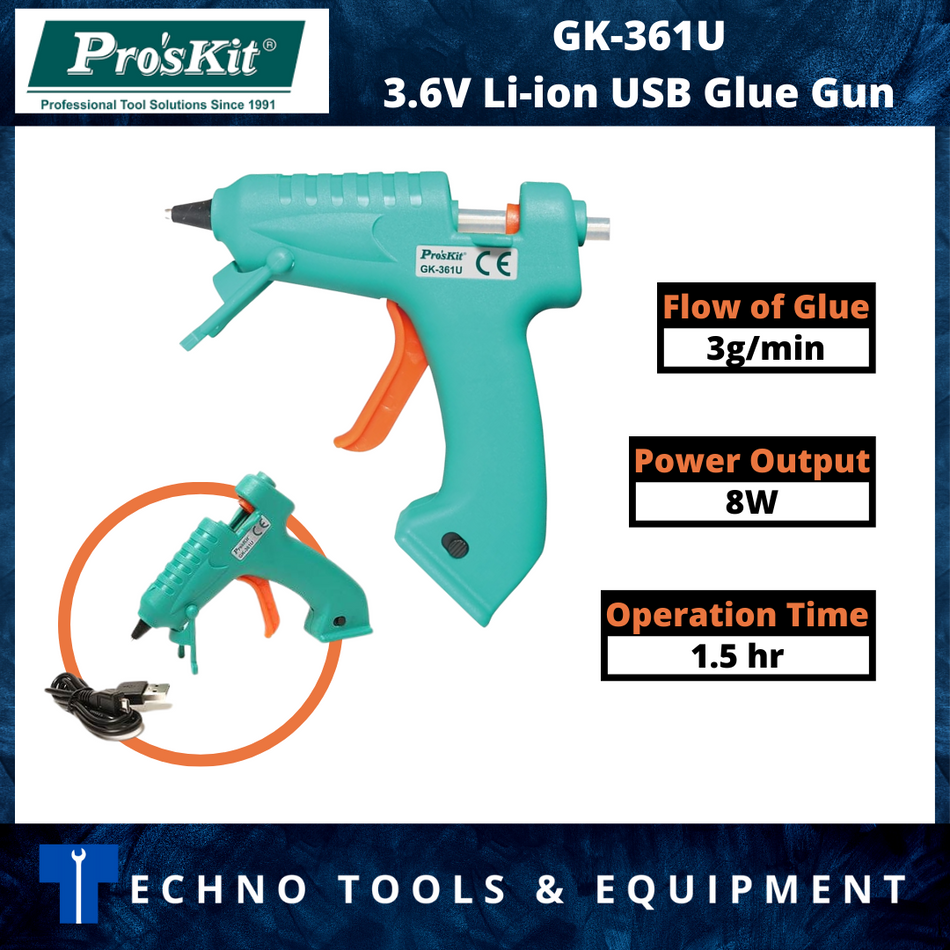 PRO'SKIT GK-361U 3.6V Li-ion USB Glue Gun
