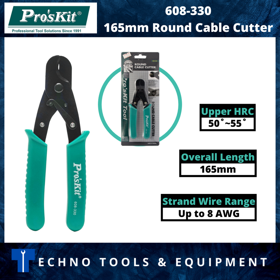 PRO'SKIT 608-330 165mm Round Cable Cutter