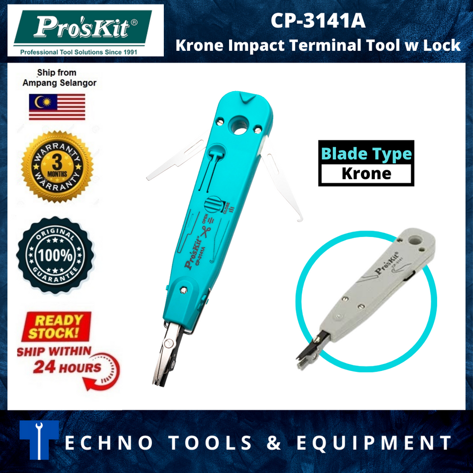 PRO'SKIT CP-3141A Krone Impact Terminal Tool with lock