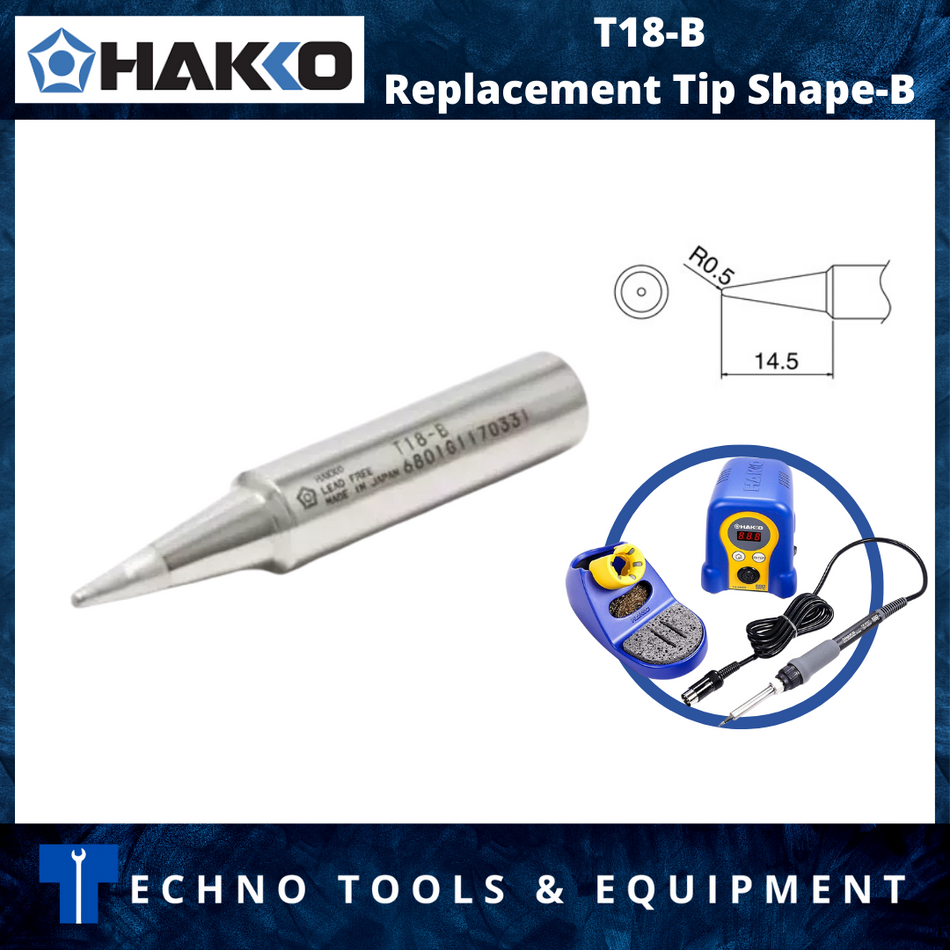 HAKKO Replacement Parts for FX-888D Digital Soldering Station (T18 Series Solder Tips)