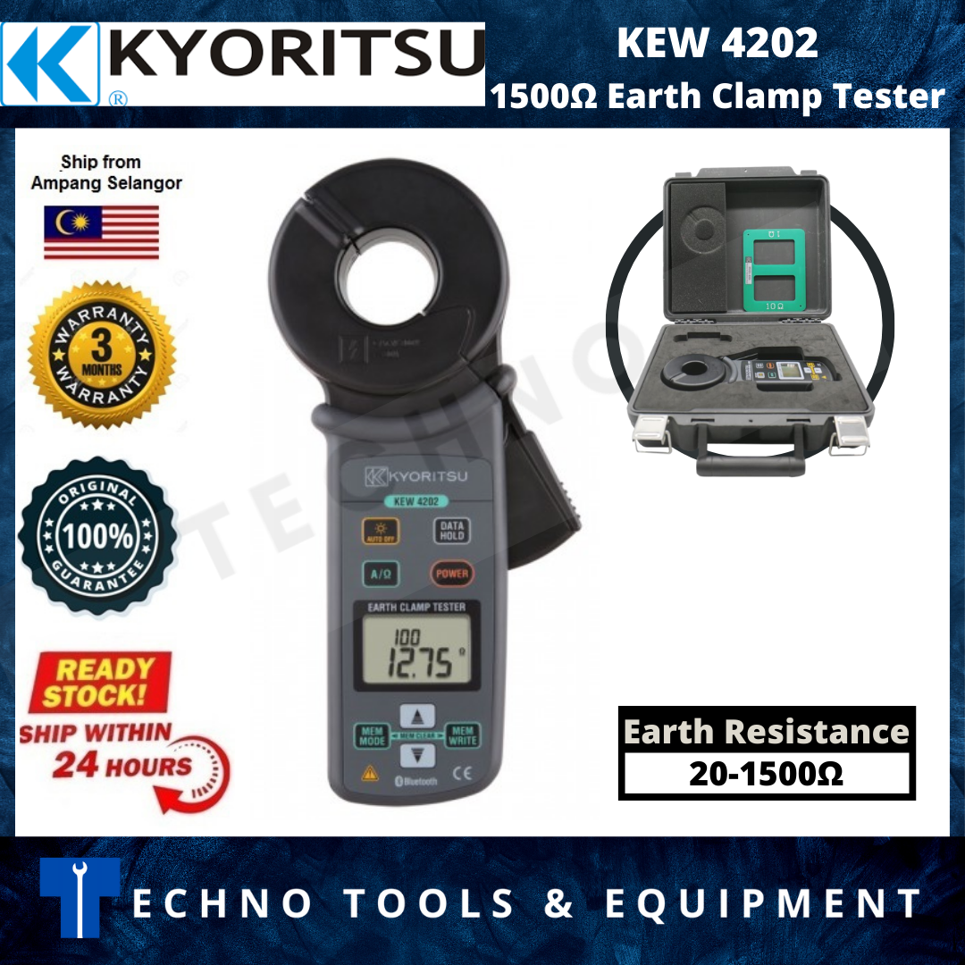 Kyoritsu Kew 4202 Digital Earth Clamp Tester Techno Tools And Equipment