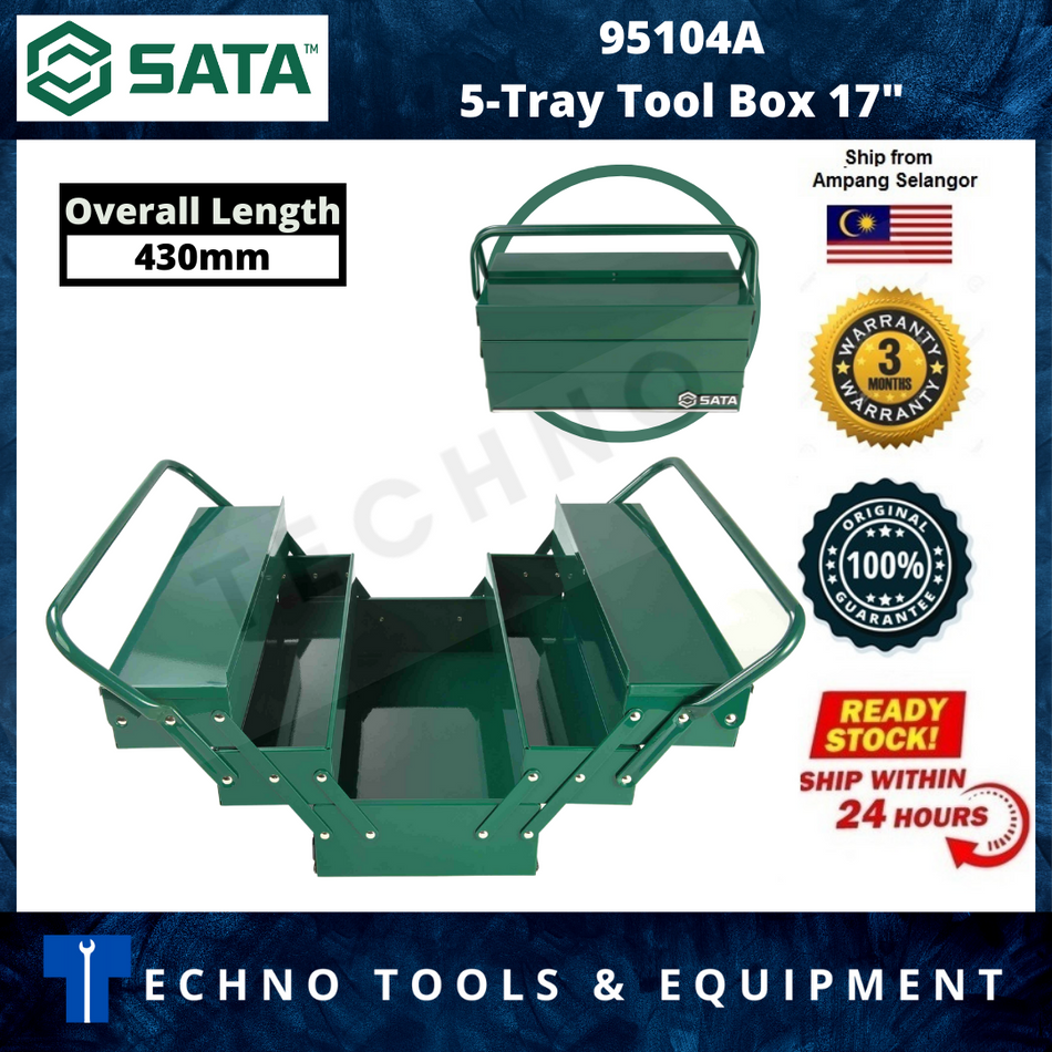 SATA 95104A 5-Tray Tool Box 17"