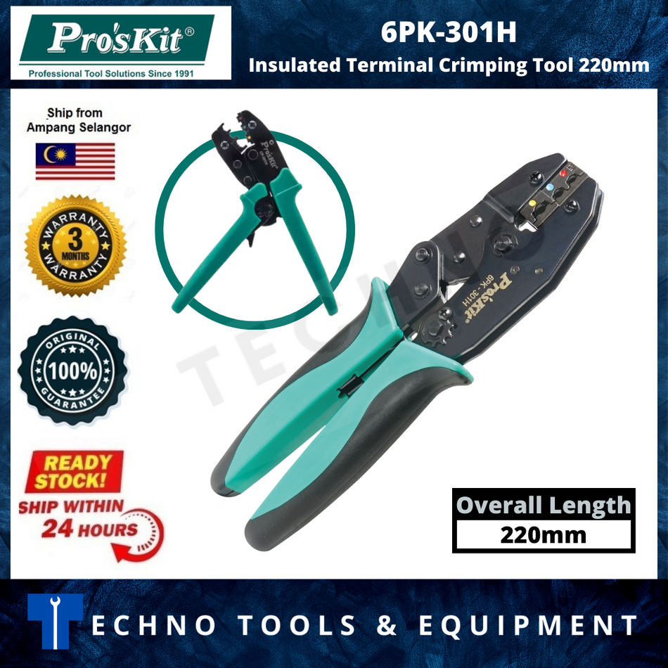 PRO'SKIT 6PK-301H Insulated Terminal Crimping Tool