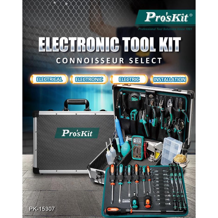 PRO'SKIT PK-15307BM Electronic Tool Kit (220V, Metric) – Techno Tools ...