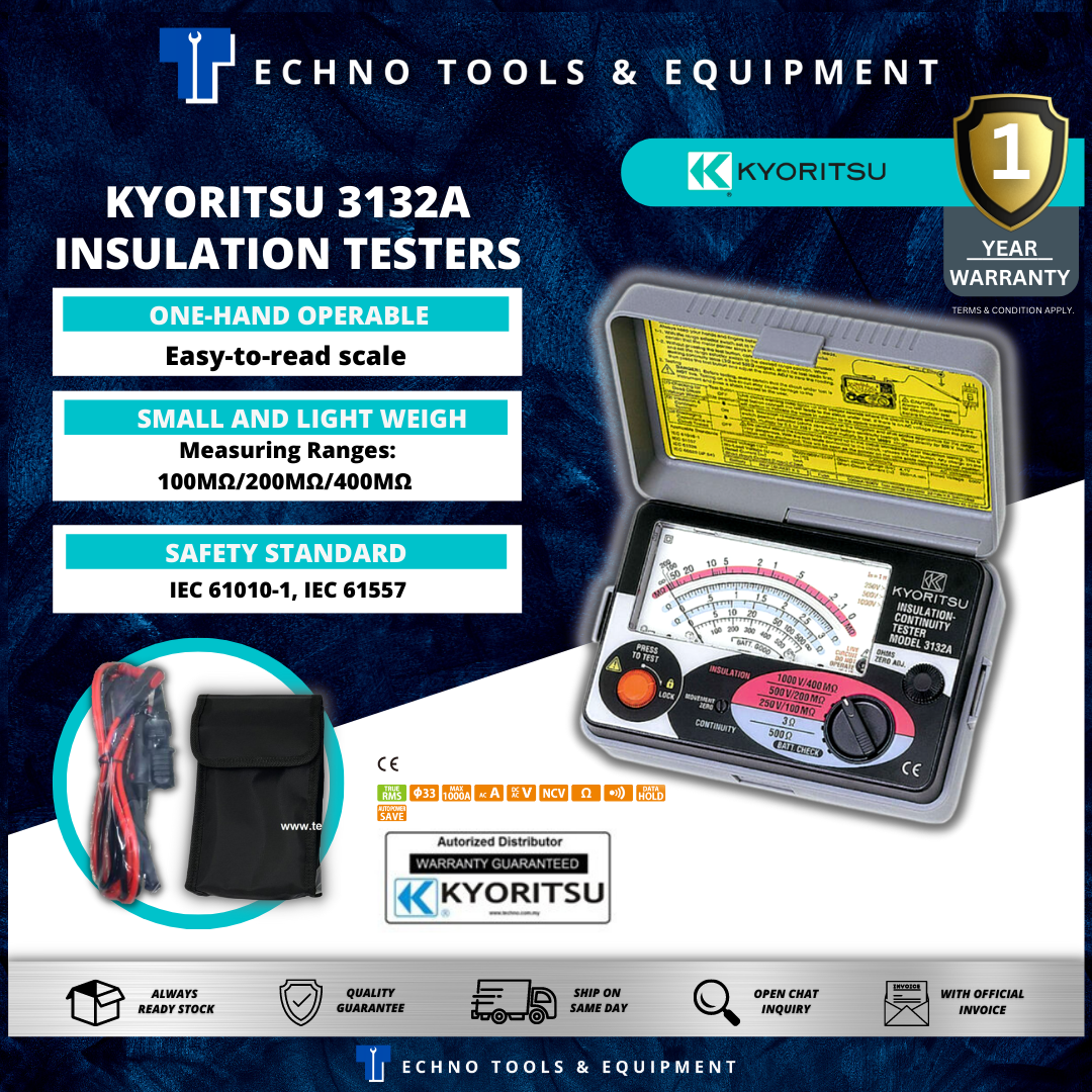 KYORITSU KE 3132A Analogue Insulation / Continuity Tester (KEW 3132A)