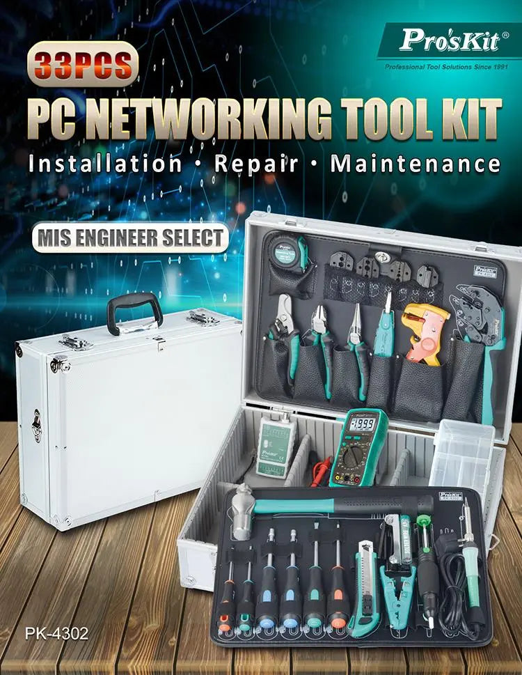 Pro'skit Jack PRO'SKIT PK-4302BM PC Networking Tool Kit(AC220V~240V,Metric) – Techno ...