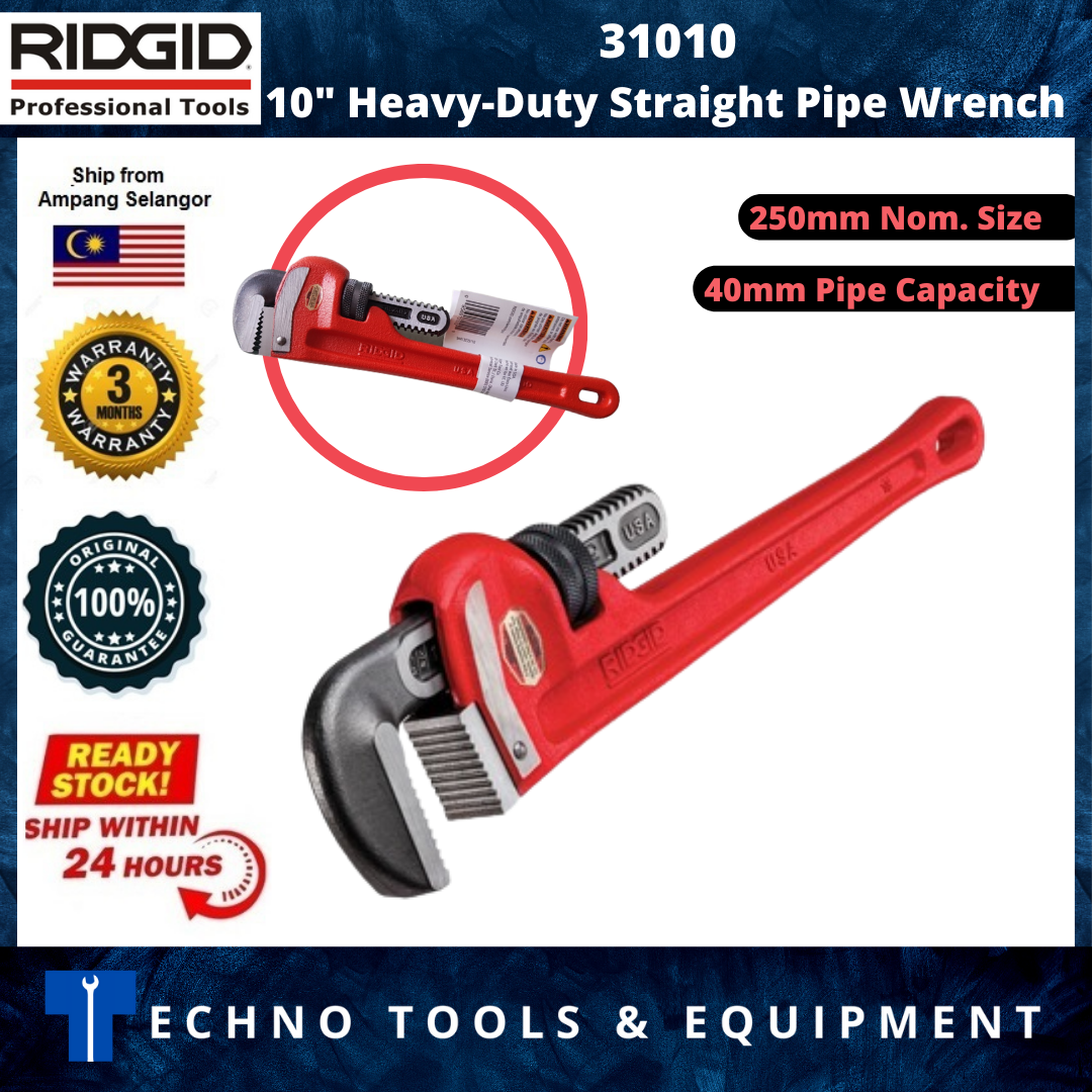 RIDGID Heavy-Duty Straight Pipe Wrench (10