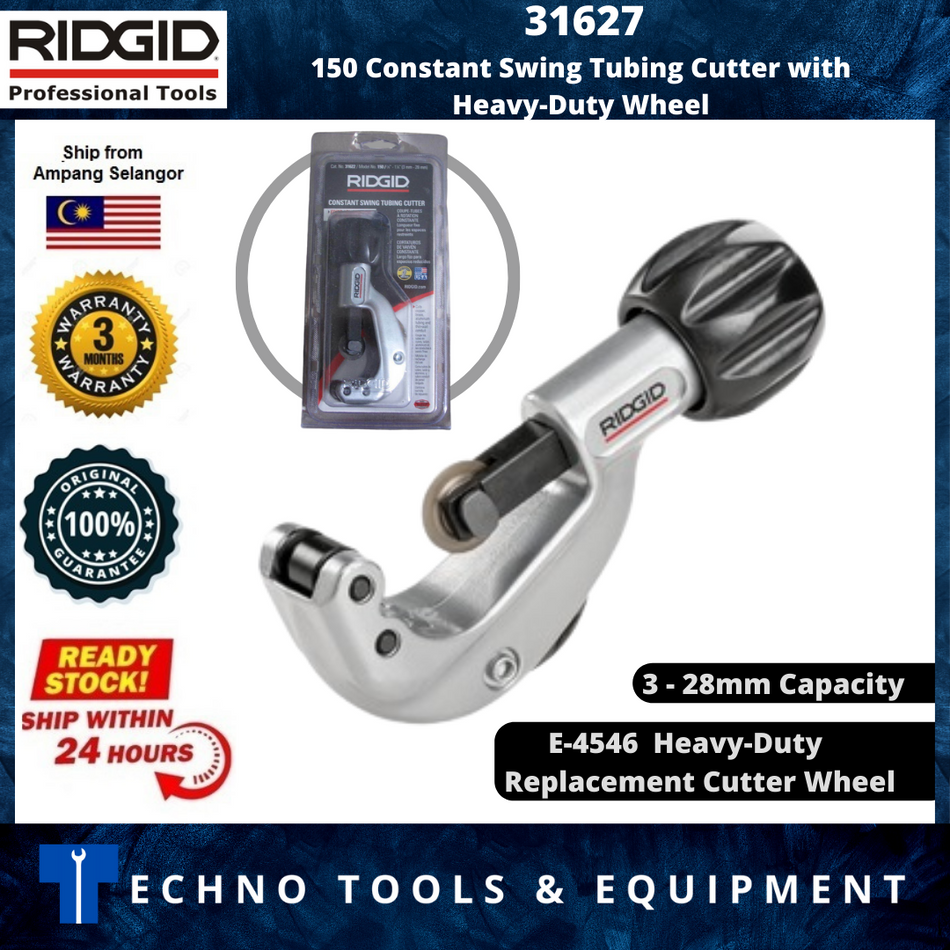 3-28mm RIDGID 31627 Tubing Cutter for s/steel tubing 1/8" - 1.1/8" (NEW & ORI RIDGID)