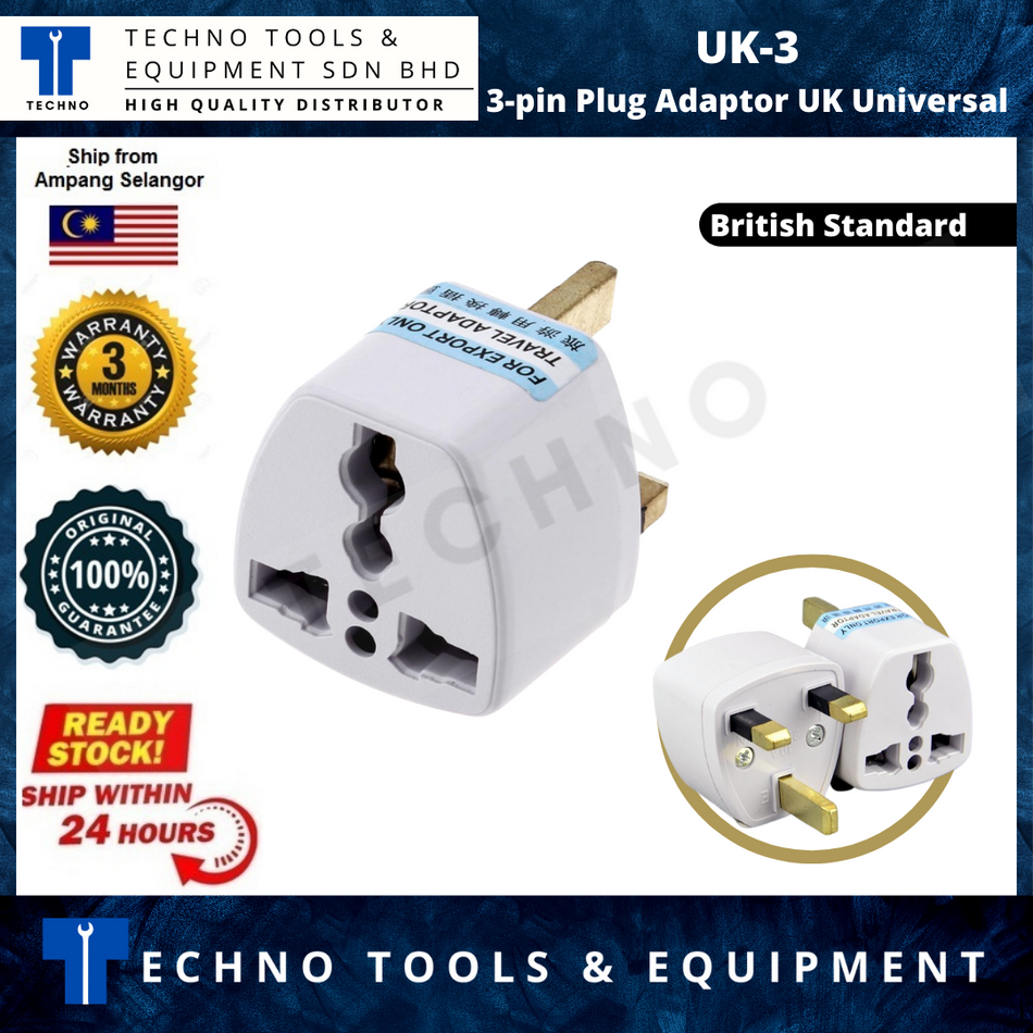 Plug Adaptor UK Universal Multi Plug International Adapte 3 Pin Malaysia China Plug Socket CN/US/EU/AU to UK