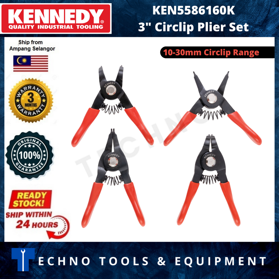 KENNEDY KEN5586160K 3" MINI CIRCLIP PLIERS (SET-4)