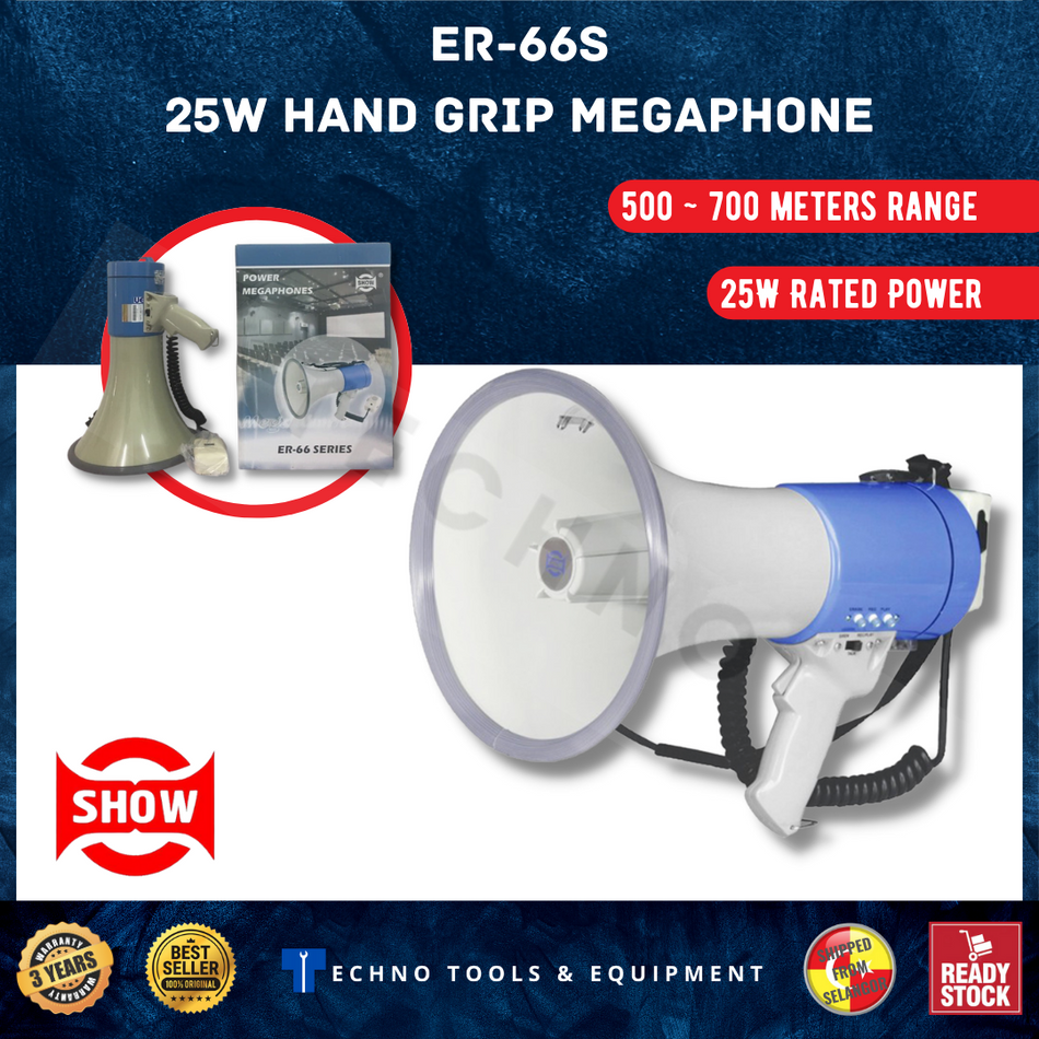 SHOW ER-66S 25W HAND HELD MEGAPHONES / HAILER