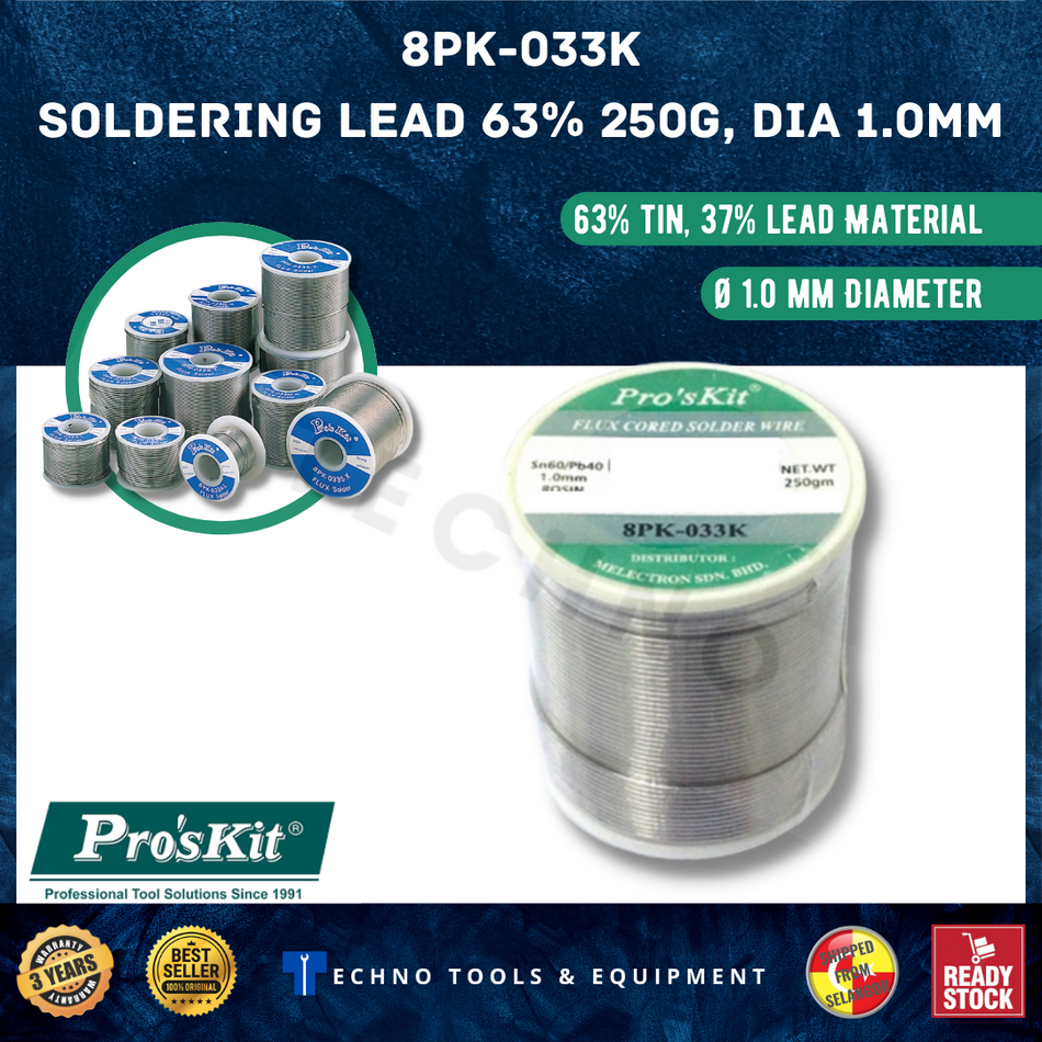 Pro'sKit 8PK-033K 1.0mm 250 gram Solder Lead