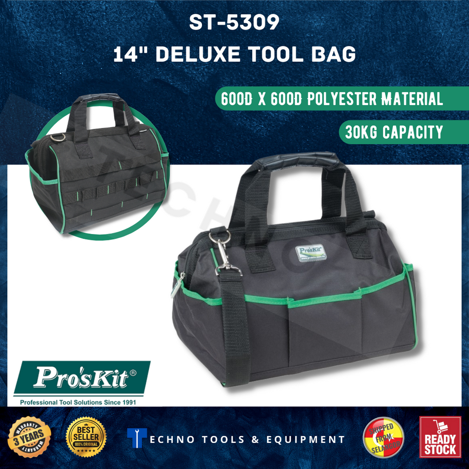 Proskit ST-5309 Deluxe Tool Bag 14" (NEW & ORI PROSKIT)