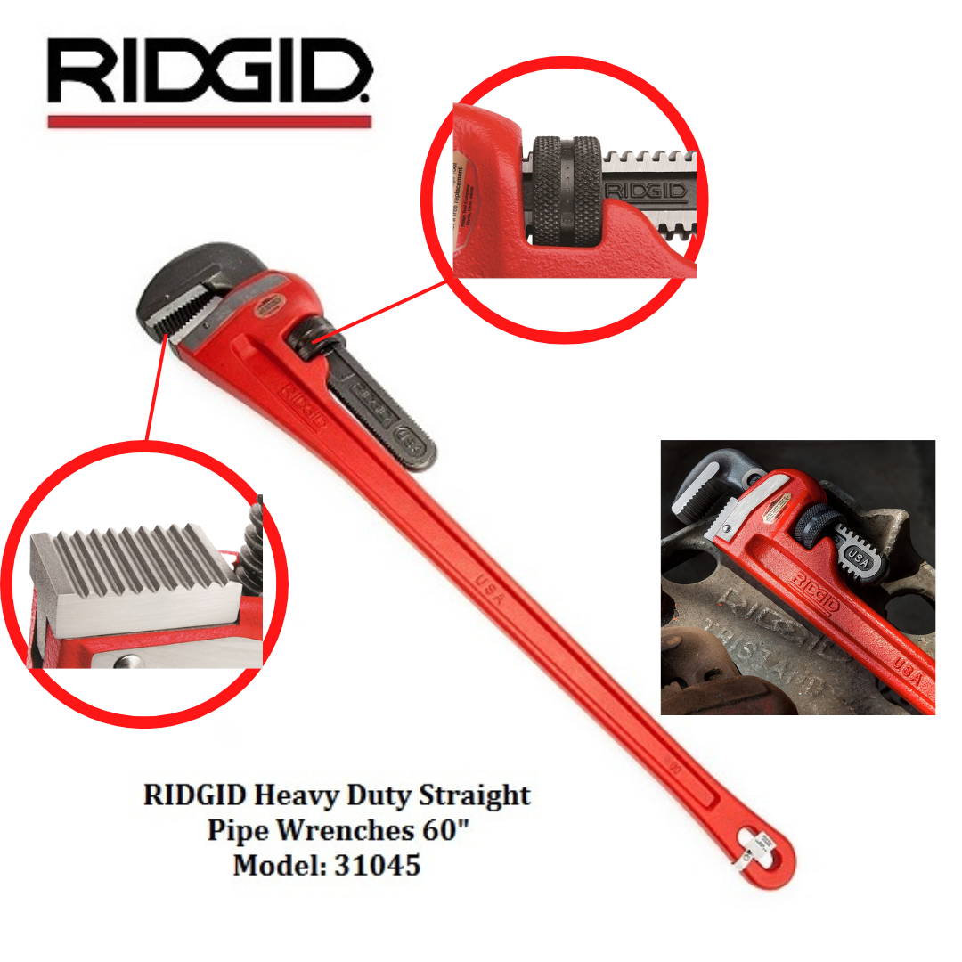 RIDGE 60HD ストレートパイプレンチ 31045 RIDGID リジッド 60HD ストレートパイプレンチ (1丁) 品番：31045