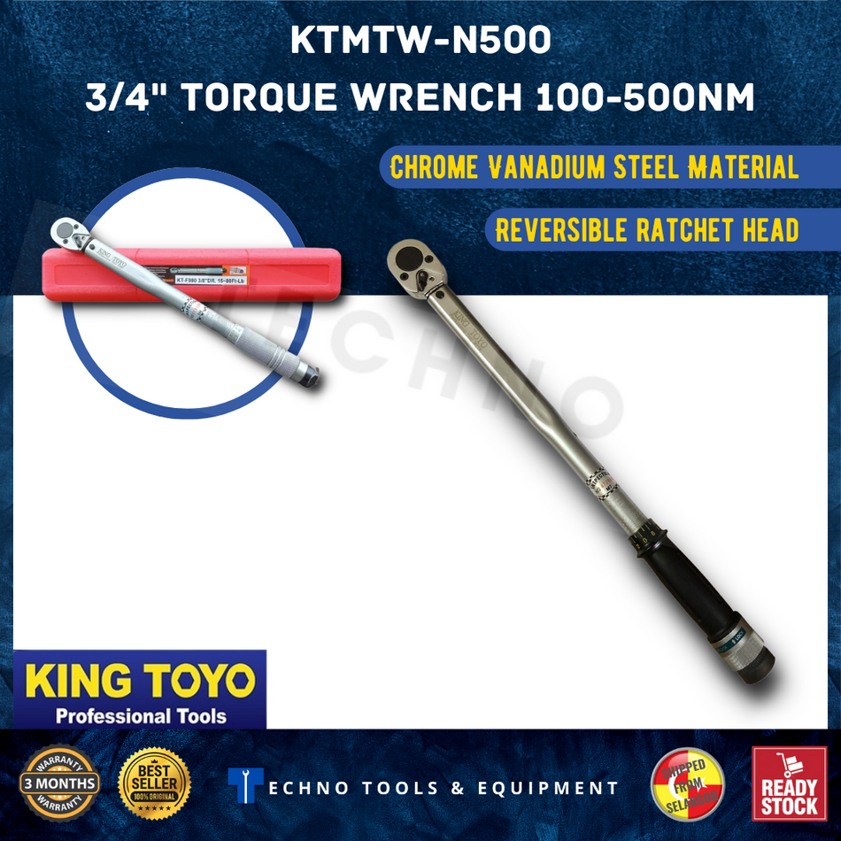 KingToyo KTMTW-N500 3/4" Torque Wrench 100-500Nm