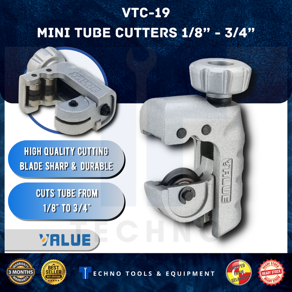 VALUE Mini Tube Cutter VTC-19 (1/8" ~ 3/4") (3-19mm)