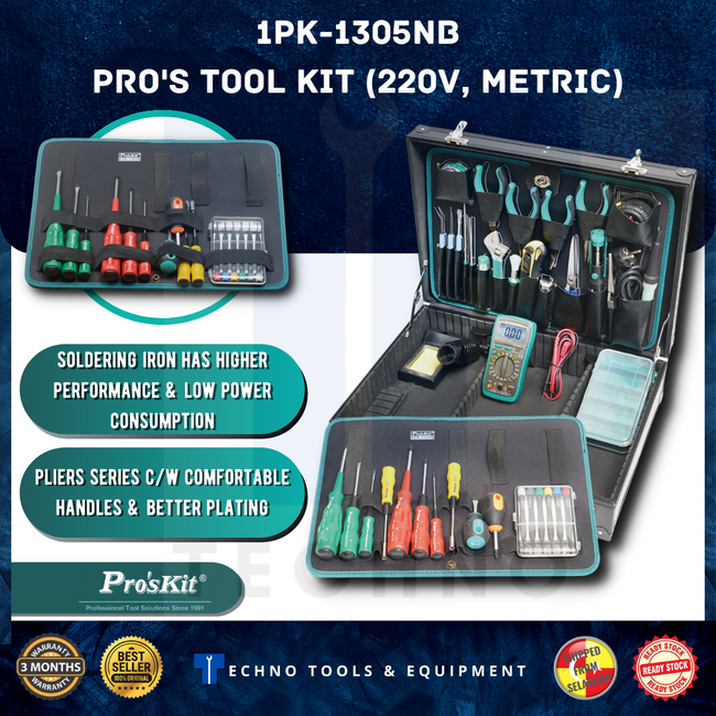 PRO'SKIT 1PK-1305NB Pro's Tool Kit, NEW MODEL PROSKIT PK-1305NB (NEW & ORI PROSKIT)