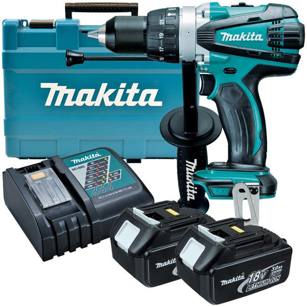 MAKITA DHP458RFE Cordless Impact Driver Drill 13mm 18V 2.3kg - 1 Year ...