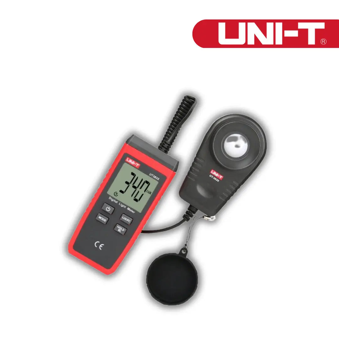 Uni-T 383S Digital Light Meter Illuminometer Illuminance 199900 Lux, Split Probe, with Backlight. (UT383s) UNI-T