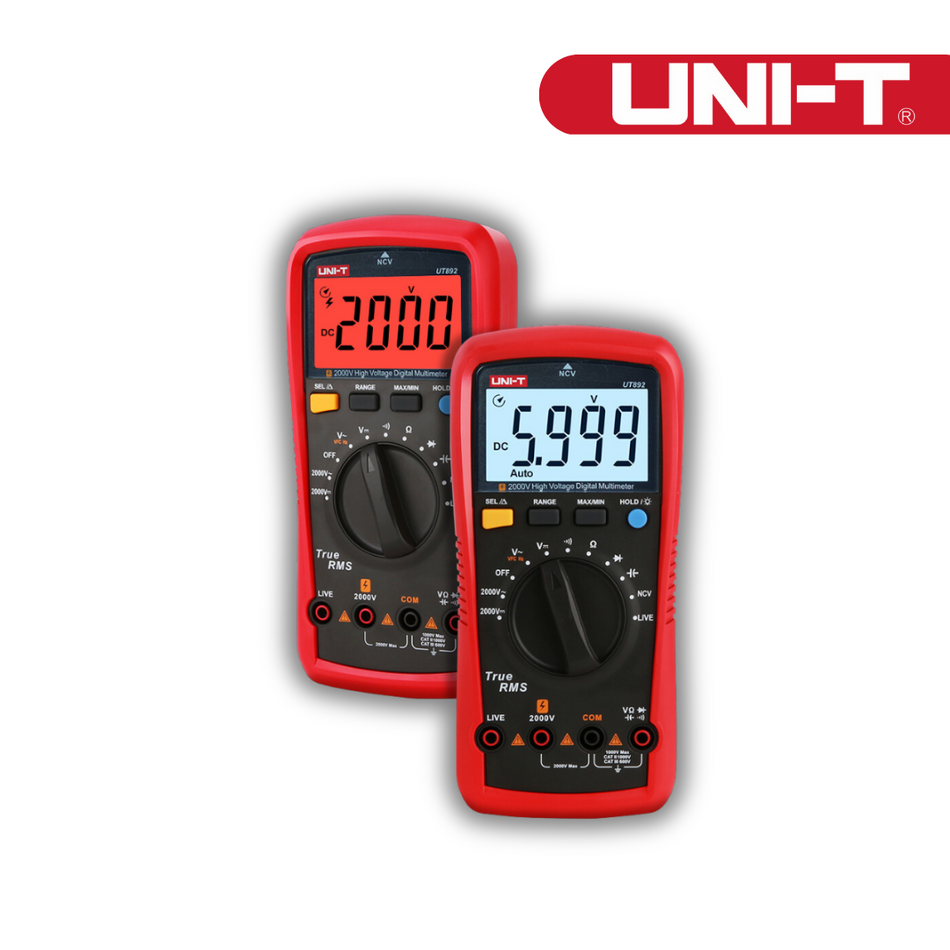 UNI-T UT892 2000V High Voltage Digital Multimeter - 1 Year Warranty