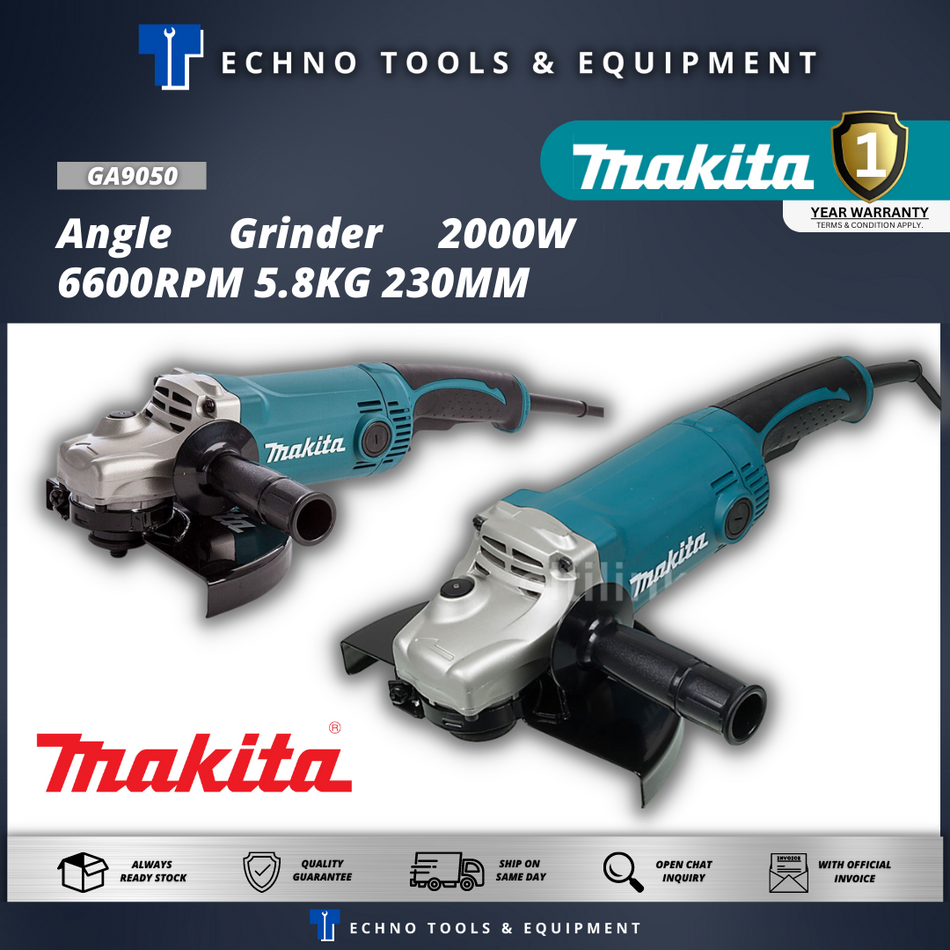 MAKITA GA9050 Angle Grinder 2000W 6600RPM 5.8KG 230MM - 1 Year Warranty