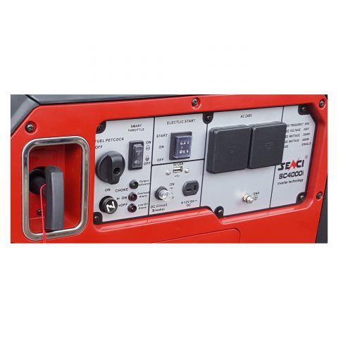 SENCI QUIET INVERTER GENERATOR 4KW, 7.5HP, 12L, 55KG SC4000i SENCI