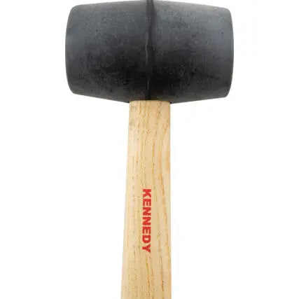 KENNEDY 8oz/16oz/24oz BLACK RUBBER MALLET WOOD SHAFT KEN5259120K KEN5259160K KEN5259180K KENNEDY