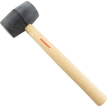 KENNEDY 8oz/16oz/24oz BLACK RUBBER MALLET WOOD SHAFT KEN5259120K KEN5259160K KEN5259180K