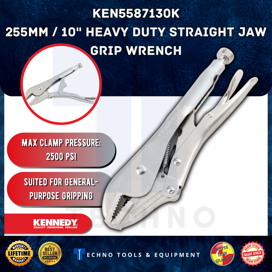 KENNEDY 255mm/10" HEAVY DUTY STRT JAW GRIP WRENCH KEN5587130K