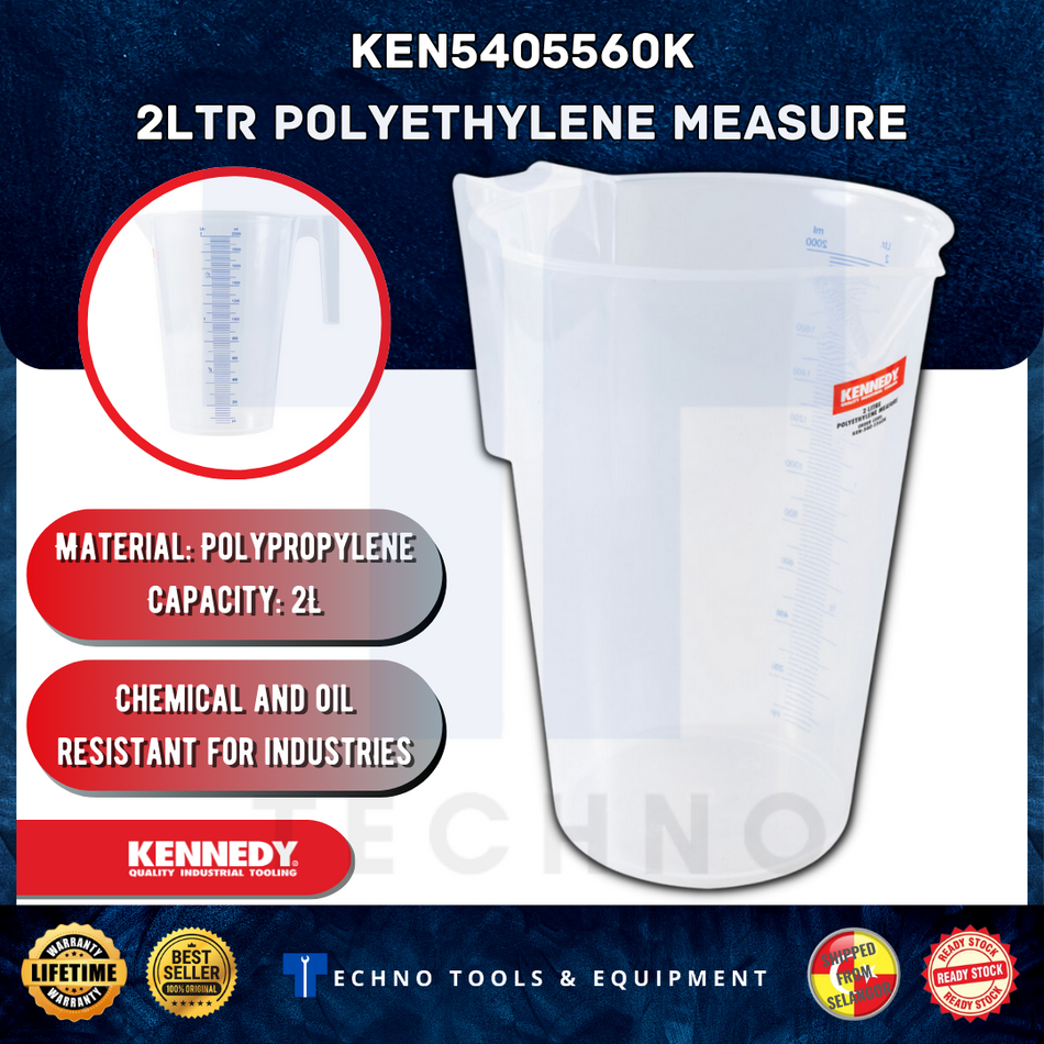 KENNEDY 2LTR/3LTR/5LTR POLYETHYLENE MEASURE KEN5405560K KEN5405580K KEN5405600K