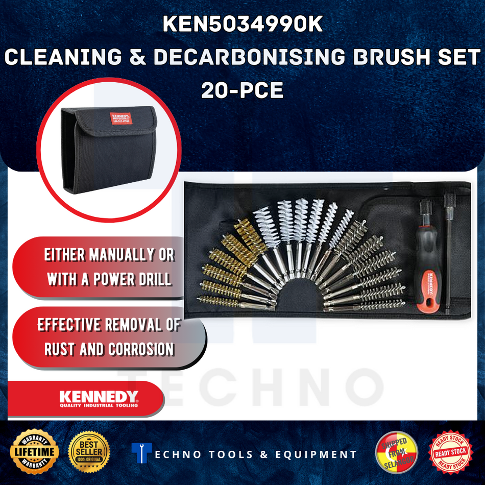 KENNEDY CLEANING & DECARBONISING BRUSH SET 20-PCE KEN5034990K