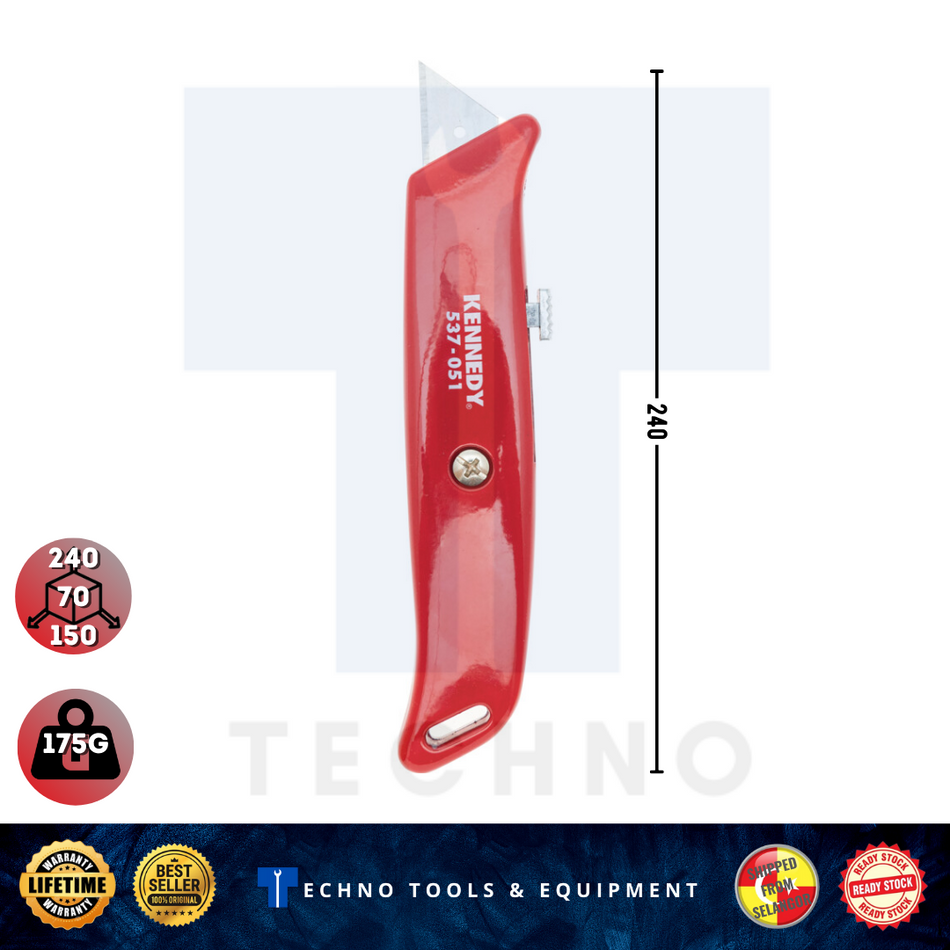 KENNEDY CONTOURED GRIP RETRACTABLE TRIMMING KNIFE KEN5370510K KENNEDY