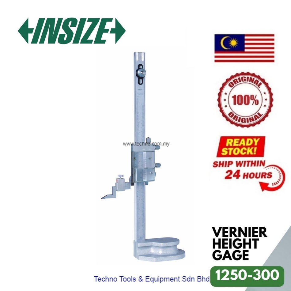 INSIZE 1250-300 Vernier Height Gage Height Gauge 0-300mm / 0" - 12"