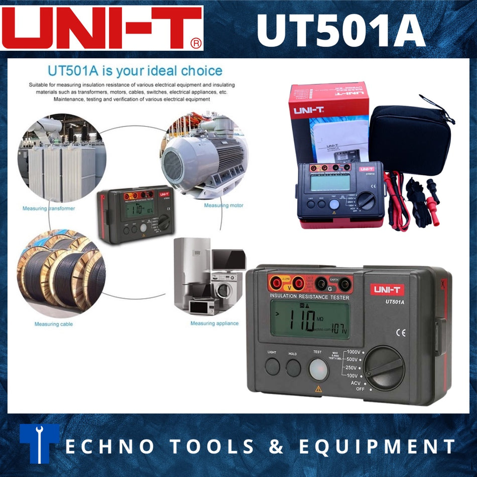 UNI-T UT501A 1000V Digital Insulation Resistance Tester (Original 1 Year Warranty)