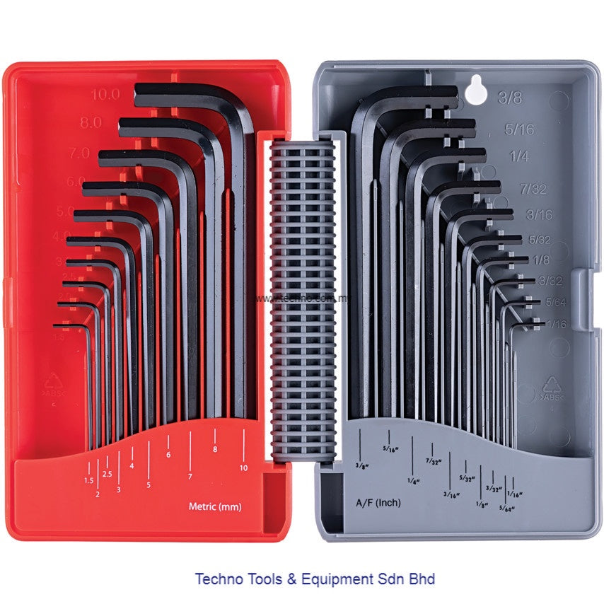 KENNEDY KEN6022800K 20Pcs Imperial & Metric Hex Key Set L-Wrench