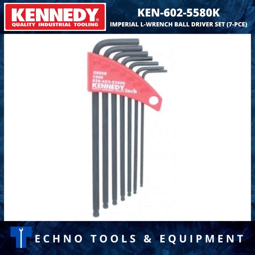 KENNEDY KEN6025580K IMPERIAL L-WRENCH BALL DRIVER SET (7-PCE)