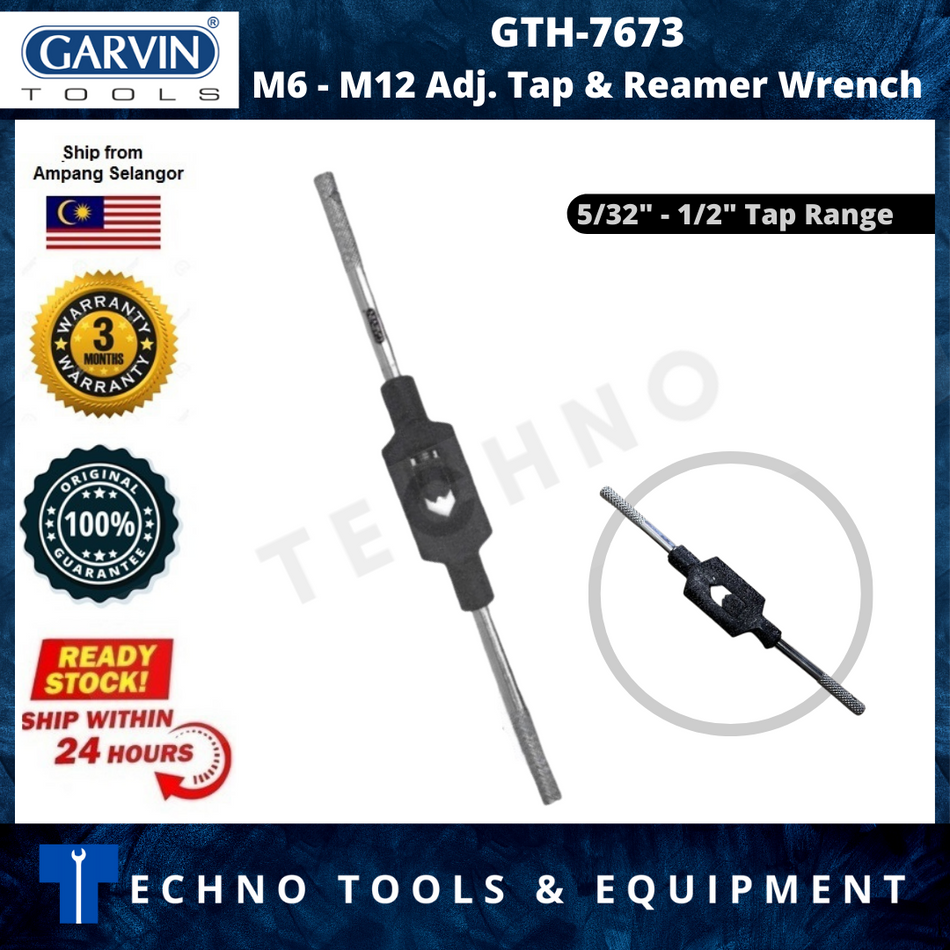 GARVIN GTH-7673 M6 - M12 Adj. Tap & Reamer Wrench