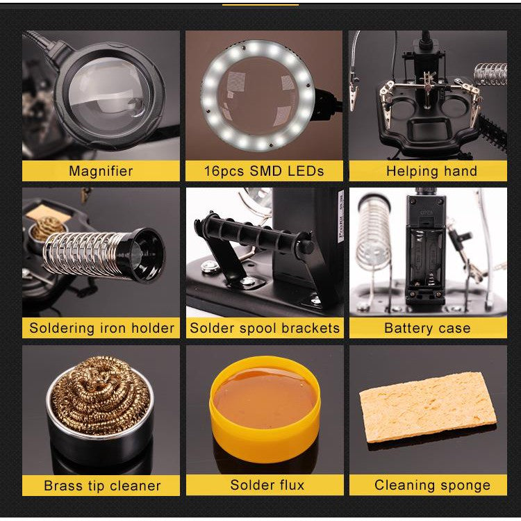 PRO'SKIT SN-396 Soldering Helping Handwith LED Magnifier