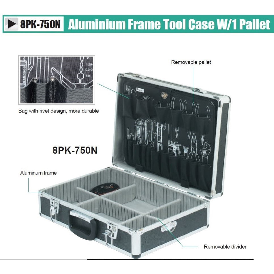 PRO'SKIT 8PK-750N Aluminum Frame Tool Case with 1 Pallet (NEW & ORI PROSKIT)