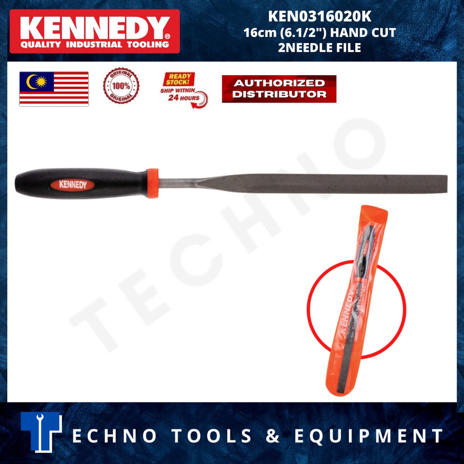 KENNEDY 16cm (6.1/2") HAND CUT 2NEEDLE FILE KEN0316020K