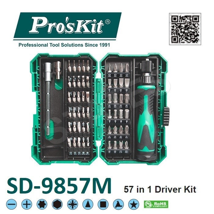 PRO'SKIT SD-9857M 57 in 1 Driver Kit (Taiwan)