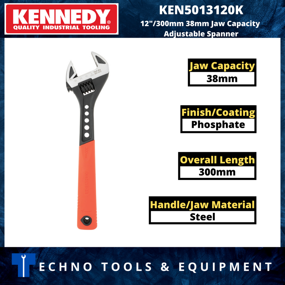 KENNEDY 6-12" 25-38mm Jaw Capacity Adjustable Spanner