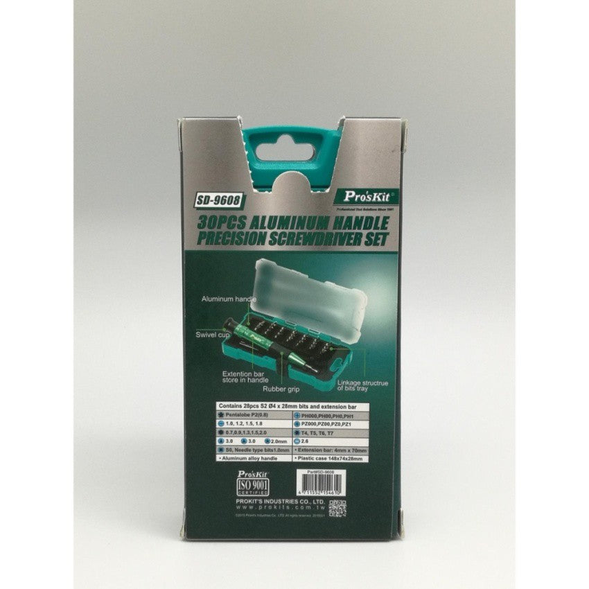 PRO'SKIT SD-9608 30pcs Aluminum Handle Precision Screwdriver Set