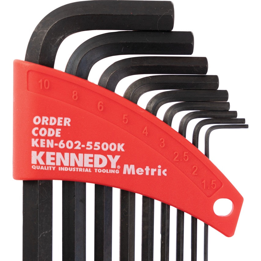 KENNEDY KEN6025500K 9-PCE Metric Hex Key Set L-Wrench